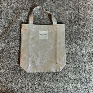 Madewell Metallic Silver Tote Bag Gift with Purchase